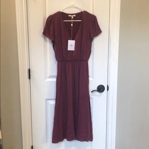 Nordstrom Wayf burgundy midi dress